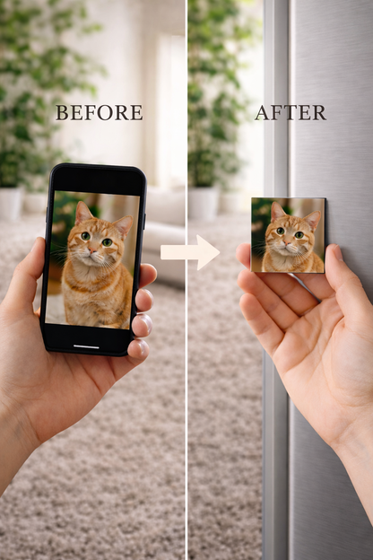 9 Custom Square Photo Magnets | Button World