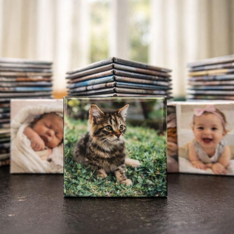 9 Custom Square Photo Magnets | Button World