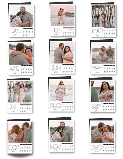 Custom Magnetic Calendar with Personalized Photos 2025