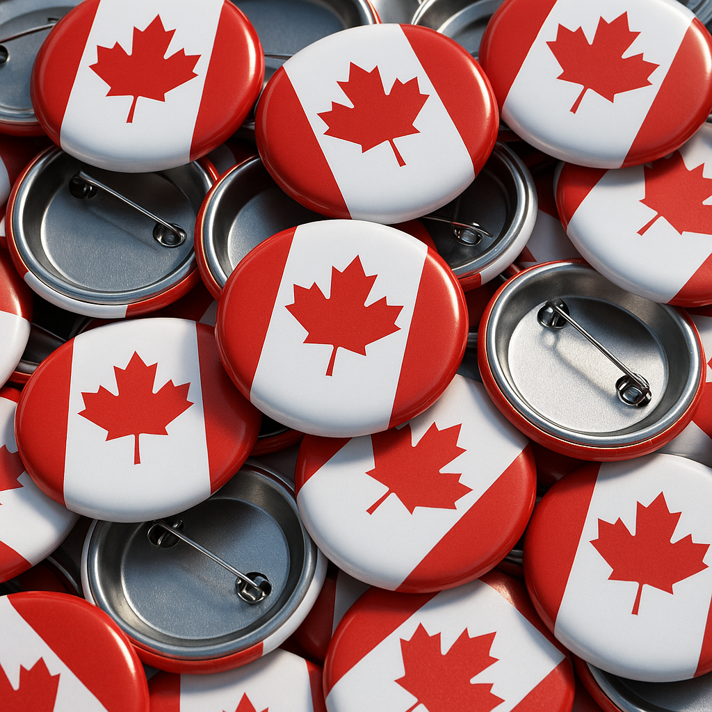 Canada Flag Pin Back Button
