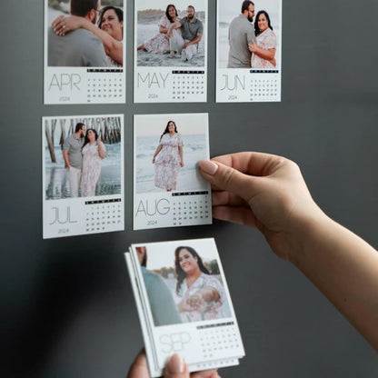 Custom Magnetic Calendar with Personalized Photos 2025