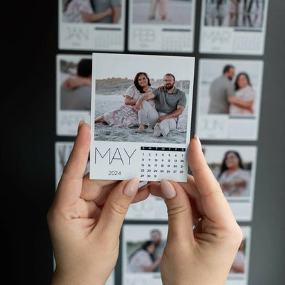 Custom Magnetic Calendar with Personalized Photos 2025