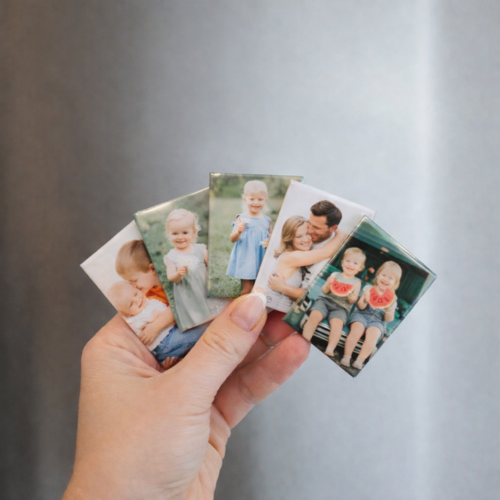 9 Custom Square Photo Magnets | Button World