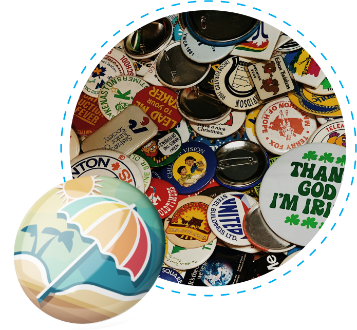 Custom Pin Back Buttons