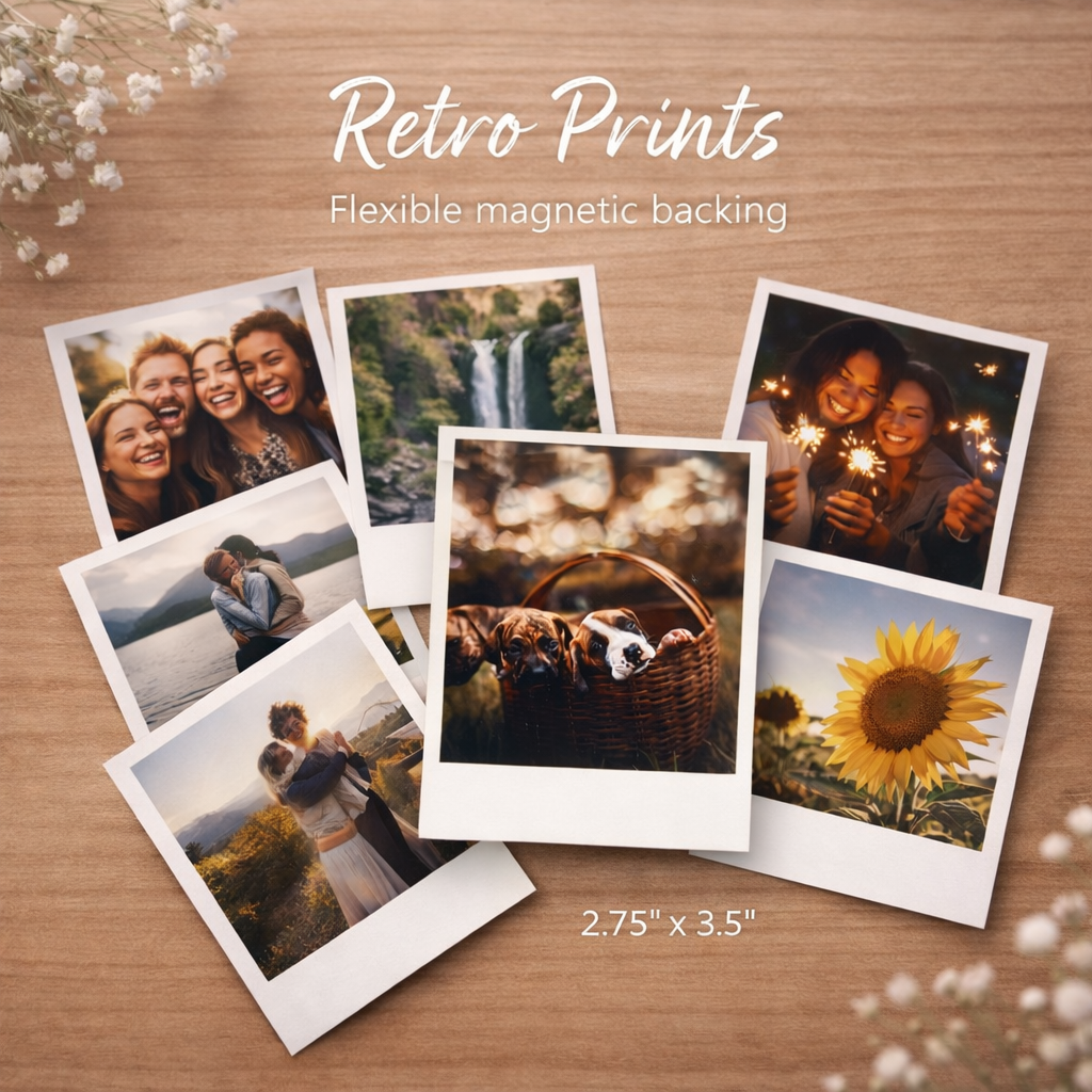 Retro Prints - Custom Photo Magnets | Button World