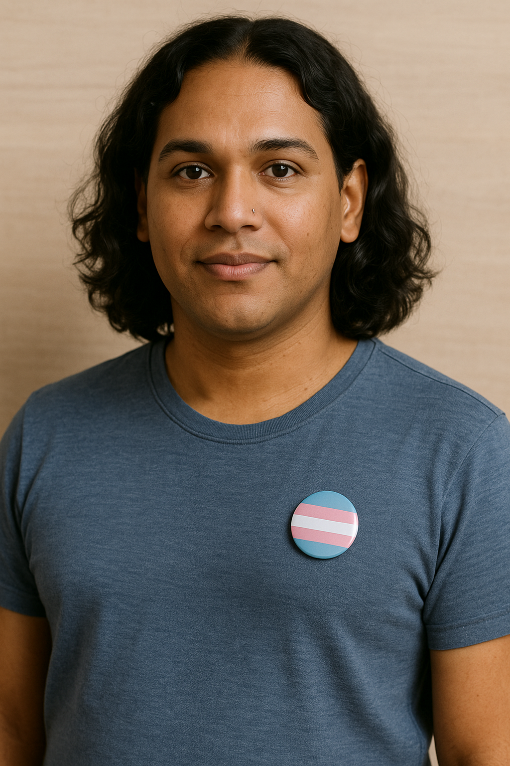 Transgender Pride Flag Pin-Back Button