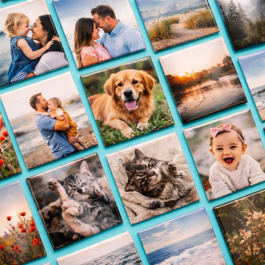 9 Custom Square Photo Magnets | Button World